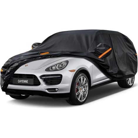 Vollgarage Autoplane Wasserdicht Atmungsaktiv für Porsche Cayenne (2010-2025) Schwarz (1/5)