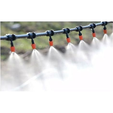 Kit di nebulizzazione per giardino esterno, sistema di raffreddamento ad atomizzazione e irrigazione automatica, tubo flessibile da 4/7 mm (1/4)