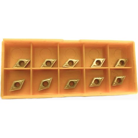 10 PLACCHETTE INSERTO UTENSILI TORNIO INSERTI A ROMBO LATO 7 MM PLACCHETTE