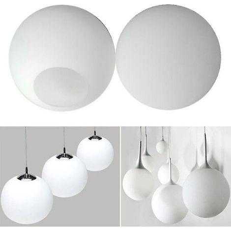 Pantalla redonda de repuesto de cristal blanco mate para lámpara Fixtur-YUHAO (1/5)