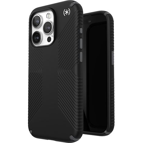 Funda Speck Presidio2 Grip MagSafe para iPhone 15 Pro (Negro / Gris pizarra / Blanco) (1/5)
