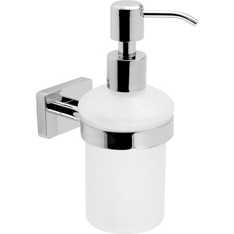 Novaservis Ferro Greta - Distributeur de savon avec support, verre dépoli / chrome AGR34 (1/2)
