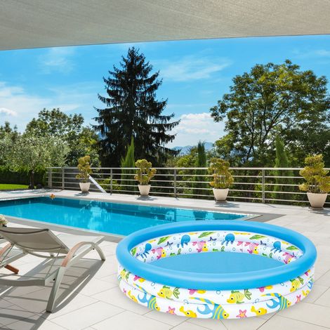Piscine gonflable pour bébé, pataugeoire ronde portable pour enfants, petite piscine à pompe, centre de jeux d'eau intérieur et extérieur pour enfants filles et garçons (1/5)
