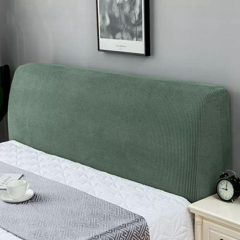 Housse de Tête de Lit pour Lit 180-200 cm, Housse de Protection Élastique Anti-Poussière Extensible, Rembourrée, Couleur Vert 33 (1/5)