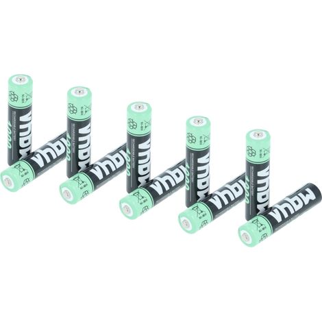 vhbw Akkus AAA, 10 Stück kompatibel mit Olympia 6111, 6131, 6811, 6122, 6411 - Akkuzellen, 1000 mAh, 1,2 V, NiMH