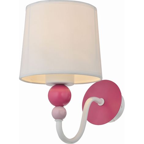 Applique Candellux BEBE 21-39163 rosa E27 22cm tessuto