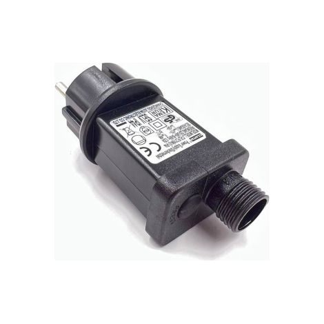 LUCCIKA Trasformatore alimentatore per luci a LED e decori luminosi di Natale 31V IP44 con spina Schuko 6W con Memoria e 8 differenti Giochi di luce