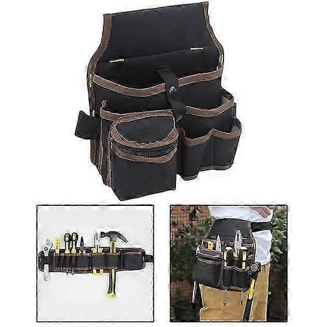 Werkzeugtasche Gürteltasche Hüfttasche Fassungsvermögen Werkzeugtasche Hüfttaschen Elektriker Werkzeugtasche Organizer Tragetasche Werkzeugtasche Aufbewahrungshalter (Kaffee) (1/5)
