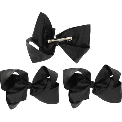 3 Pieces Girls' 6 Inch Hair Bow Clips (1/5)