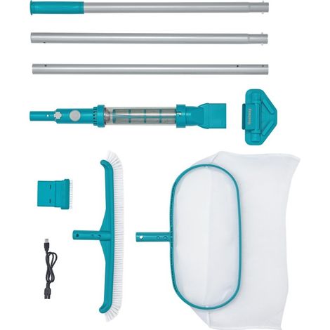 Bestway Kit entretien piscine avec aspirateur et épuisette AquaSurge