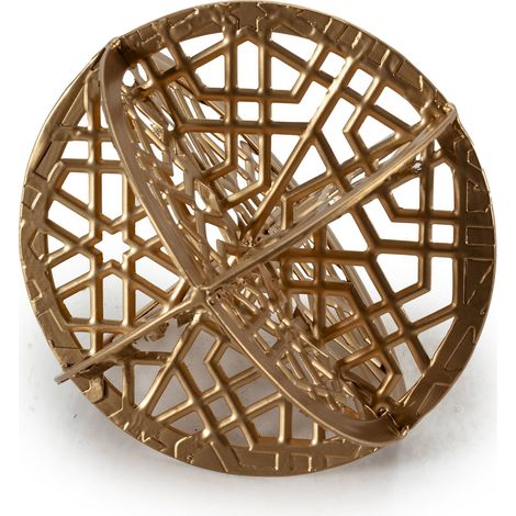 Sculpture Géométrique Dorée Design - Doré lumineux et raffiné