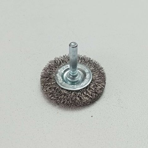 Benman spazzola circolare da 50mm con gambo 6mm in filo ondulato