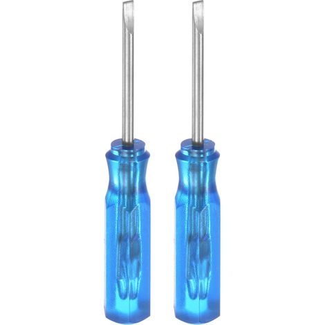 2Pcs Sl1,5 Mini Tournevis Fendu 1,5mm Tête Plate Magnétique Bleu (1/5)
