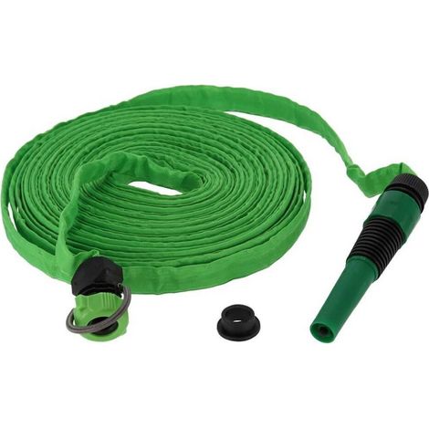 Trade Shop - Flacher Gartenschlauch, Wasserpumpe, Terrassengarten, 15 m, mit Pistolenlanze -