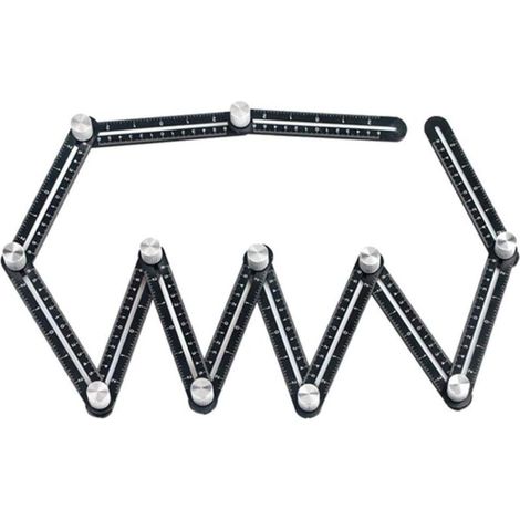 Mehrwinkel-Messlineal, präzise, aus hochwertiger Aluminiumlegierung, Anrisswerkzeug mit perforierter Form (1/4)