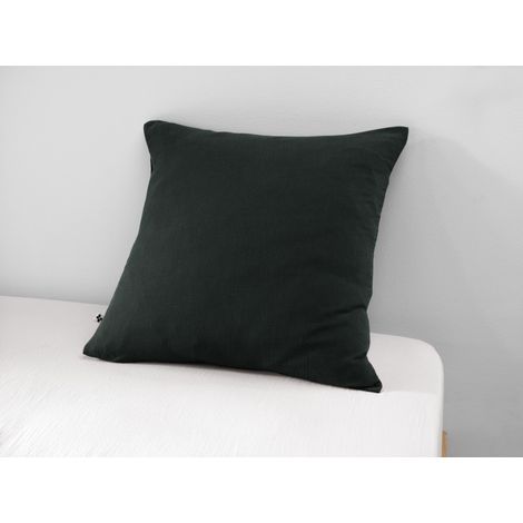 Taie d'oreiller "Gaïa" 60 x 60 cm & 50 x 70 cm "Gaze de Coton" l'Effet Papillon - Gaia Sapin - Taie d'oreiller 60 x 60 cm