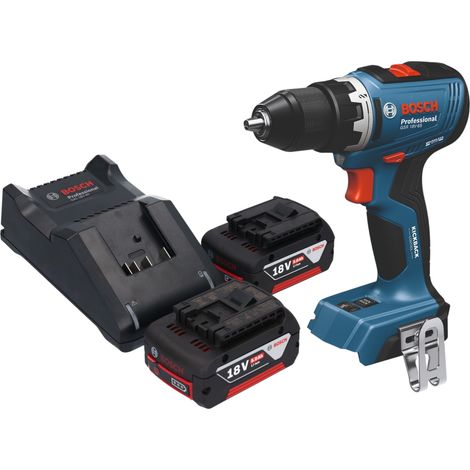 Bosch GSB 18V-65 Professional Perceuse-visseuse à percussion sans fil 18 V 65 Nm Brushless + 2x batterie 5,0 Ah + chargeur