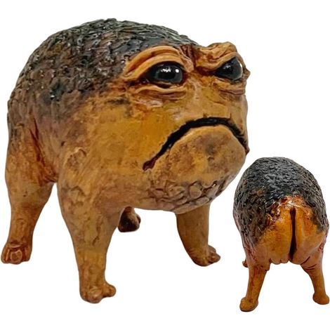 Figur seltsame Froschstatue Gartenkunst Gartenfigur