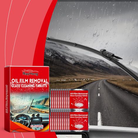 Car wiper oil film cleaning sheets, car windshield cleaner, window rainproof cleaning sheets -- 20 pieces