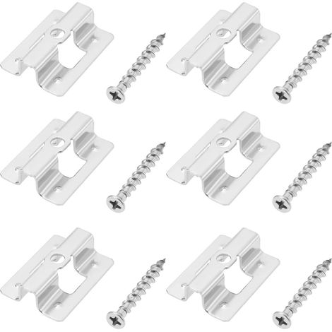 Lot de 100 clips de terrasse en acier inoxydable Composite Clips de fixation cachés avec 100 vis pour fermeture de sol en bois de bambou WPC/BPC (1/5)