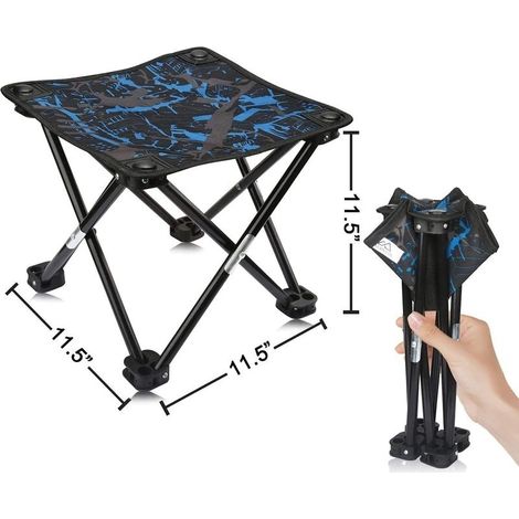 Camping Stool Portable Folding Stool Portable Chair Mini Foldable Stool Fishing Stool for Adults Fishing Hiking Gardening and Beach with Carry Bag (Camouflage) (1/3)