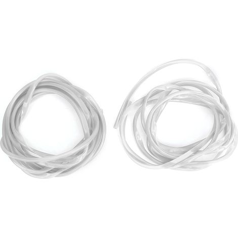 2 bandes de protection anti-collision pour porte de voiture, 280 cm, caoutchouc d'étanchéité, anti-rayures, protection universelle, blanc (1/5)