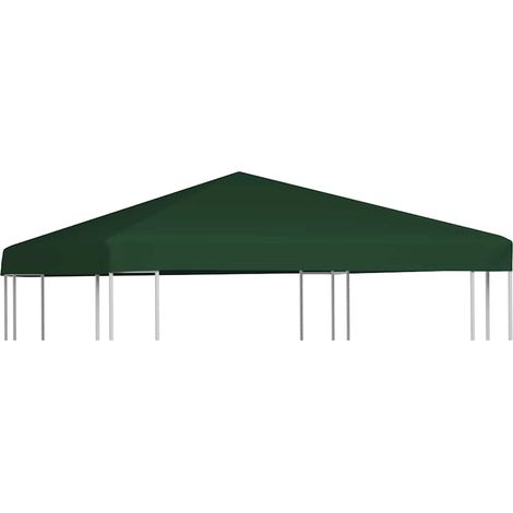 Gazebo Top Cover 310 g/m² 3x3 m Green vidaXL