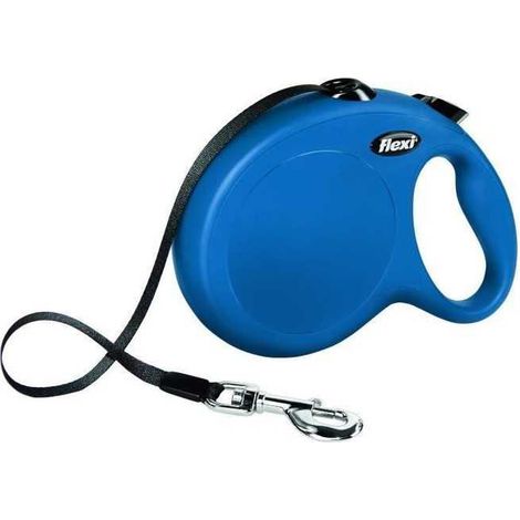 KERBL Guinzaglio a nastro Flexi NewClassic L - Lunghezza: 8 m - Peso massimo: 50 kg - Blu - Per cani