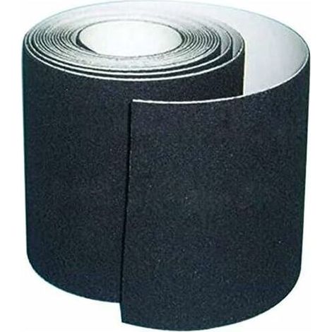Bande antidérapante,haute Traction,peu de résidus de colle,meilleure prise en main,friction,adhésif abrasif pour les escaliers,sécurité,escabeau,intérieur,extérieur,Noir(15cm x 5m) (1/5)
