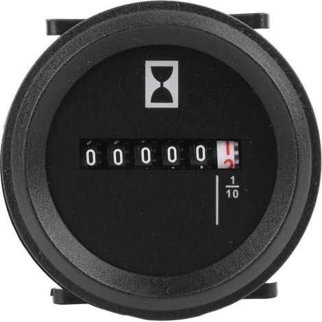 Compteur horaire de 52 mm, précis et stable, à quartz, pour excavatrices et tracteurs, permettant un suivi optimal de l'efficacité. (1/5)