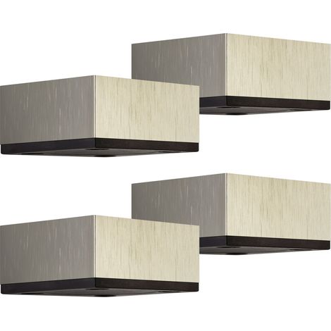 4er Set Möbelfüße MOTEL 65 x 65 mm Höhe 35 mm Edelstahloptik (1/2)