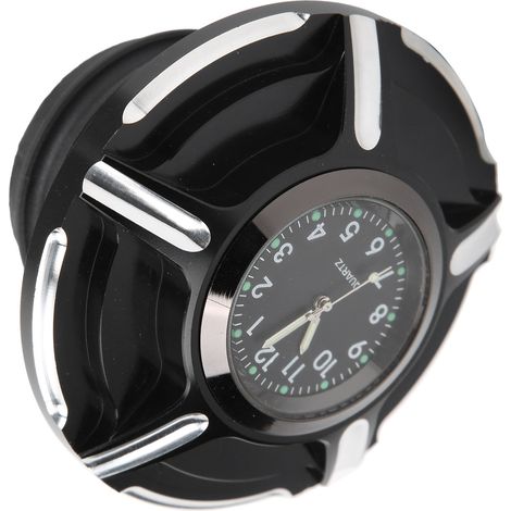 Bouchon de réservoir d'essence avec horloge pour moto Defender FXDP 2001-2004, noir (1/5)