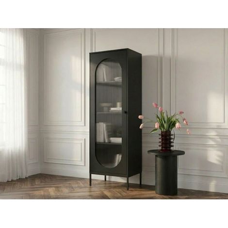 BOBOCHIC - Meuble vitrine H.200cm verre fumé SOHAN (1/5)