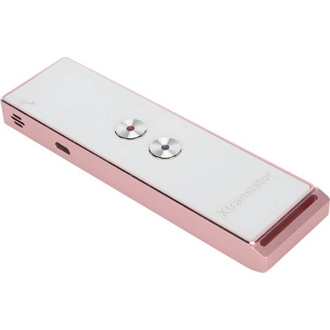 Traducteur vocal intelligent en temps réel, compatible avec 74 langues et 70 accents, précision de 99 %, Bluetooth 5.0, idéal pour les voyages. Couleur : or rose.