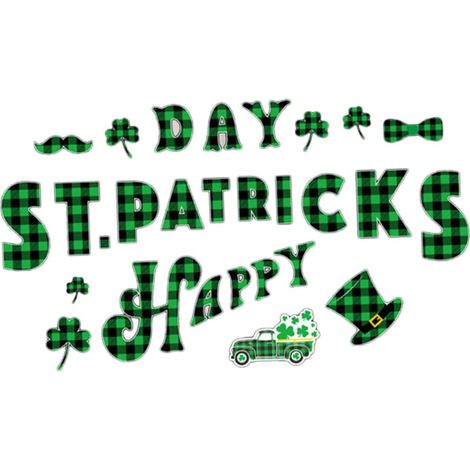 Set mit St Patrick s Day Aufklebern Auto Magneten