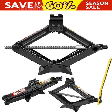 2 Ton Scissor Jack Extendable Wheel Wrench Brace Socket Car Van Tire Hand Tool (1/4)