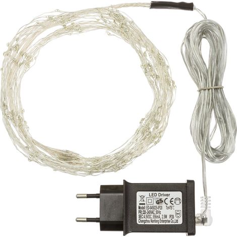 Ciuffo luminoso catena microled decorazione natalizie per esterno ed interno -320 cm - 900 microled / Luce Fredda (1/4)