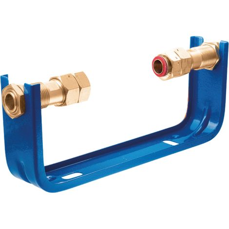 Console de compteur d'eau 3/4" - Acier carbone bleu - Résistante et durable - Haute pression