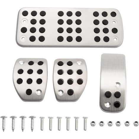 Brems-, Kupplungs- und Gaspedal-Kit, Satz mit vier Pedalen mit Befestigungsschrauben für die Modelle Peugeot 207, 301, 307, 208, 2008, 308, 408 CC/ C3, C4/ DS3, DS4, DS6
