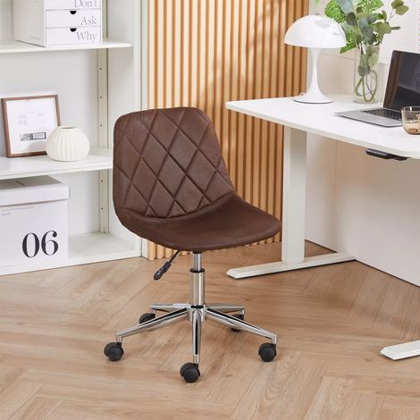 Cushioned Computer Desk Office Chair - Brown (1/5)