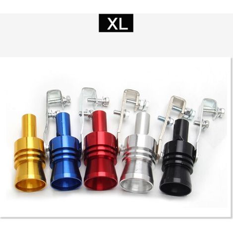 Lot de 2 modifications de voiture Simulateur sonique Turbo Whistle Tuyau d'échappement Sondeur Noir Taille XL (1/3)