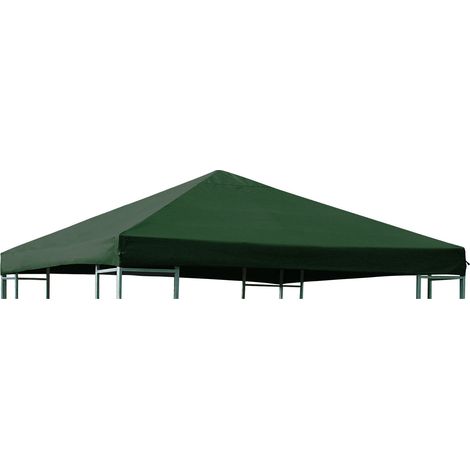 Ersatzdach für Metall- und Alupavillon 3x3 Meter grün, wasserdicht PVC-beschichtet (1/2)