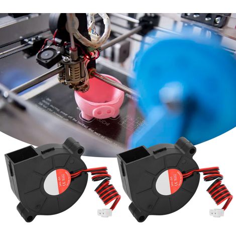 2 pièces Ventilateur Silencieux 3D pour Imprimante Ender‑3, 50x50x15mm 24V DC, Refroidissement Optimisé (1/5)