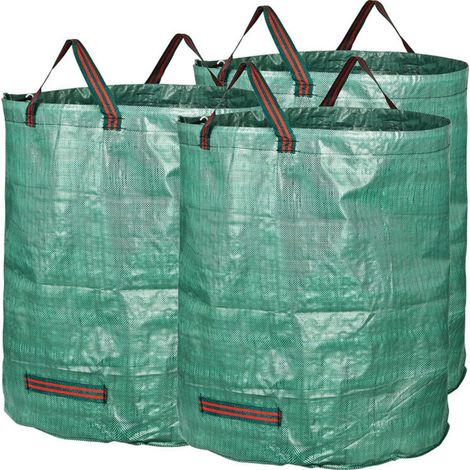 3x sacs de jardin 272l en tissu polypropylène robuste (PP) 150g / m2, Jardin étanche Heavy Duty Grande Sacs avec Poignées-Fei Yu (1/5)