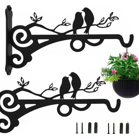 Hanging Plant Holder, 2 Pièces Supports Jardin Suspendus Cintres Pot Fleur Avec Vis 20cm Pour Lanternes, Paniers Suspendus, Cages À Oiseaux, Carillons Éoliens (1/5)