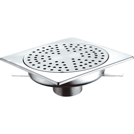 Piletta da pavimento sifonata in inox, cm 20x20 (1/3)