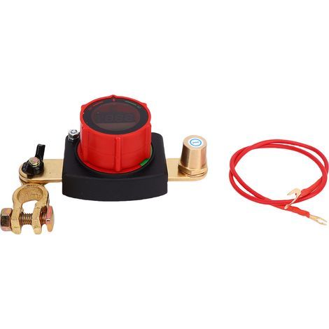 Interrupteur de déconnexion de batterie avec voltmètre, isolateur principal marche/arrêt, arrêt de coupure de courant, rotatif pour bateau marin, camping-car, voiture, camion, remorque (1/5)