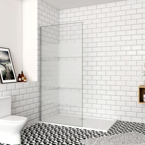 Doccia Walk In Parete Doccia 60x190 cm Vetro da 6 mm Temperato Semi Satinato Anticalcare Senza Barra (1/4)