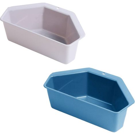 Passoire à mailles fines, panier égouttoir d'angle pour évier, égouttoir triangulaire pour évier, récupérateur de déchets. (1/4)