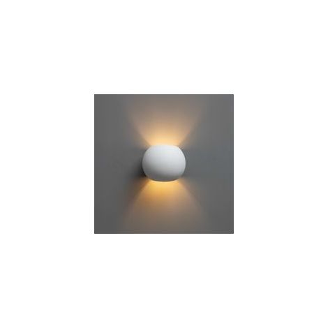 Applique murale LED blanche en plâtre – Éclairage chaleureux – Décorative et personnalisable – Design scandinave (1/5)